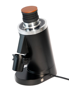 Turin DF83 Gen 2 — black grinder with cup and bellows