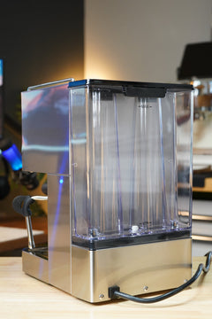 Turin Legato V2 — clear tank on stainless machine