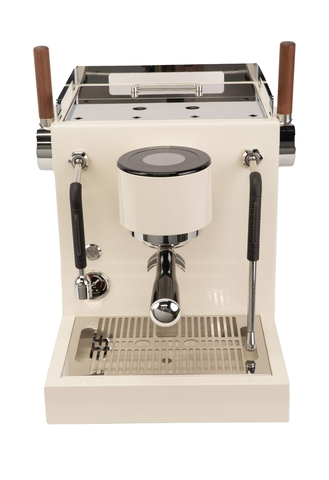 Turin MC3 espresso machine — light-finish machine, front view