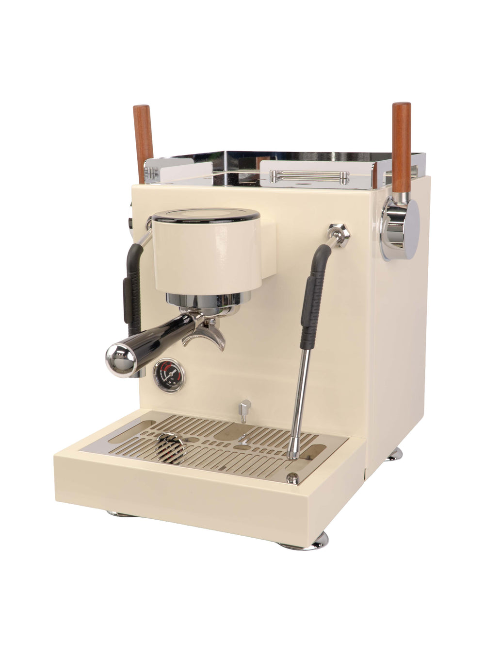 Turin MC3 espresso machine — light-finish machine, studio view