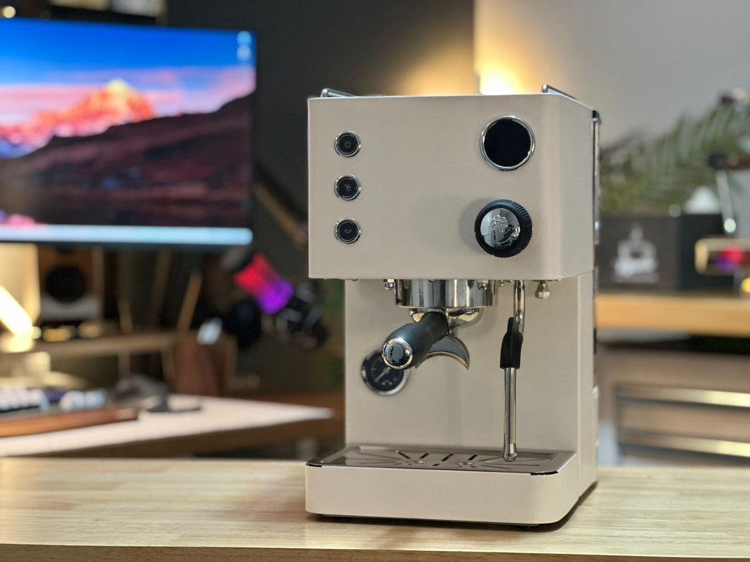 Turin Legato V2 — white machine on coffee counter