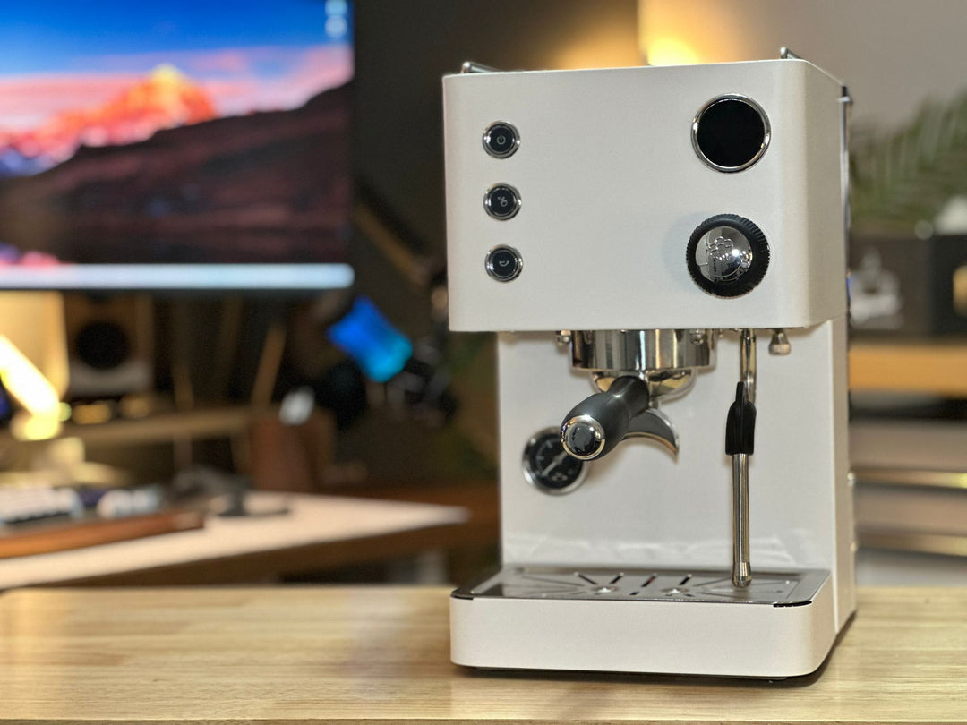 Turin Legato V2 — white machine, front view