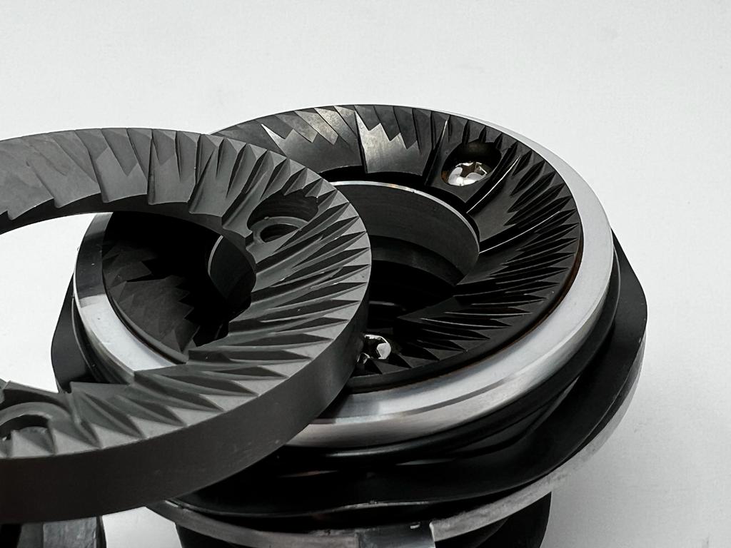 Turin DF64V — pair of earlier coated flat burrs